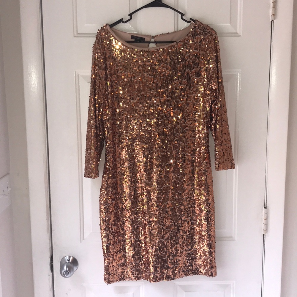 Gold sequence dress